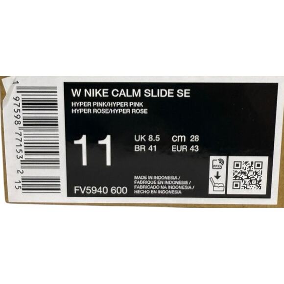 Nike Calm Slide SE 'Pink' / FV5940-600 / Women’s Size 11 - New With Tags - Picture 6 of 6